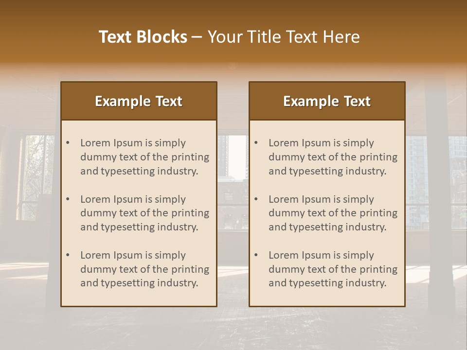 Old Brick Building Is Under Reconstruction For Modern Office Spaces. Downtown Toronto. PowerPoint Template