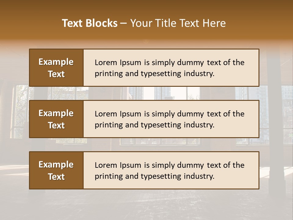 Old Brick Building Is Under Reconstruction For Modern Office Spaces. Downtown Toronto. PowerPoint Template