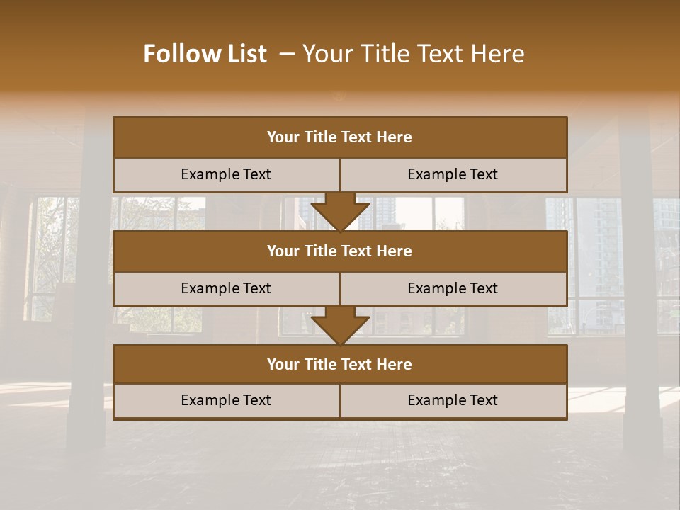 Old Brick Building Is Under Reconstruction For Modern Office Spaces. Downtown Toronto. PowerPoint Template