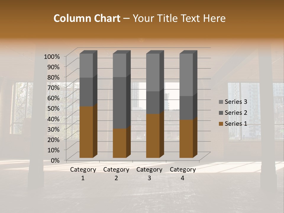 Old Brick Building Is Under Reconstruction For Modern Office Spaces. Downtown Toronto. PowerPoint Template
