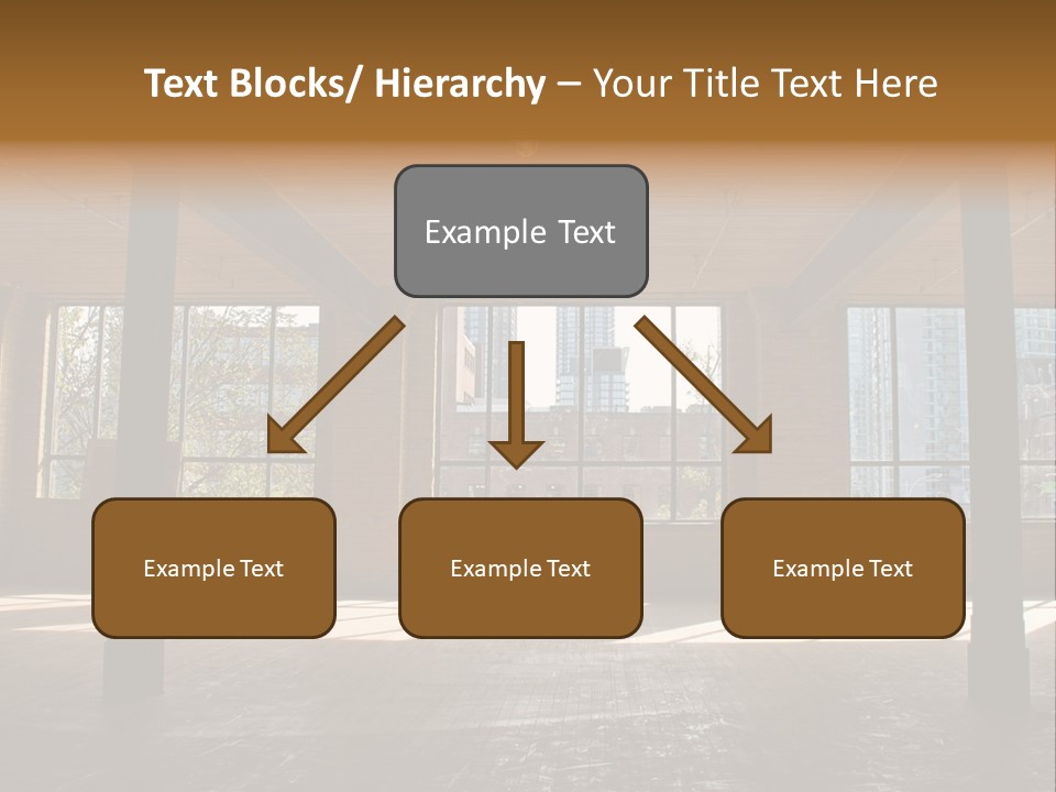 Old Brick Building Is Under Reconstruction For Modern Office Spaces. Downtown Toronto. PowerPoint Template