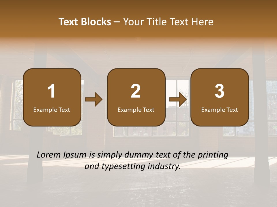Old Brick Building Is Under Reconstruction For Modern Office Spaces. Downtown Toronto. PowerPoint Template