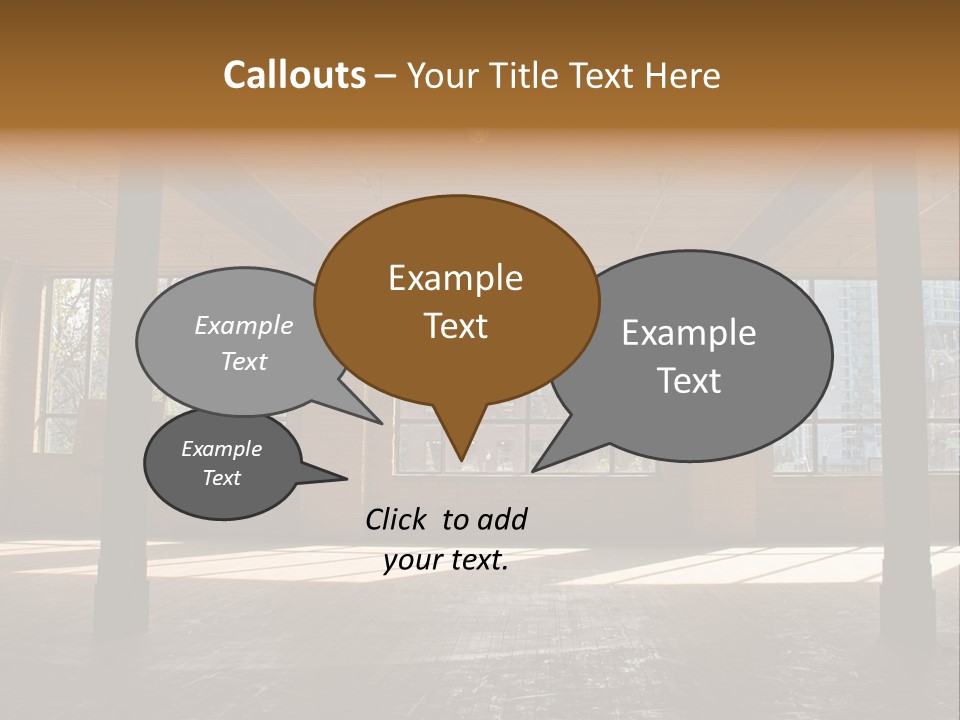 Old Brick Building Is Under Reconstruction For Modern Office Spaces. Downtown Toronto. PowerPoint Template