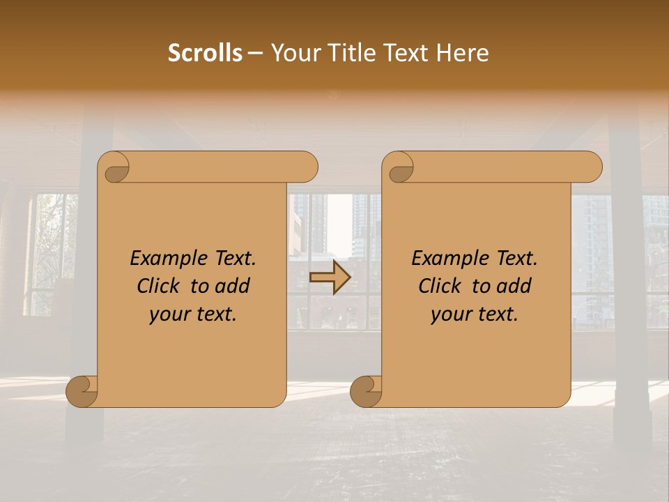 Old Brick Building Is Under Reconstruction For Modern Office Spaces. Downtown Toronto. PowerPoint Template