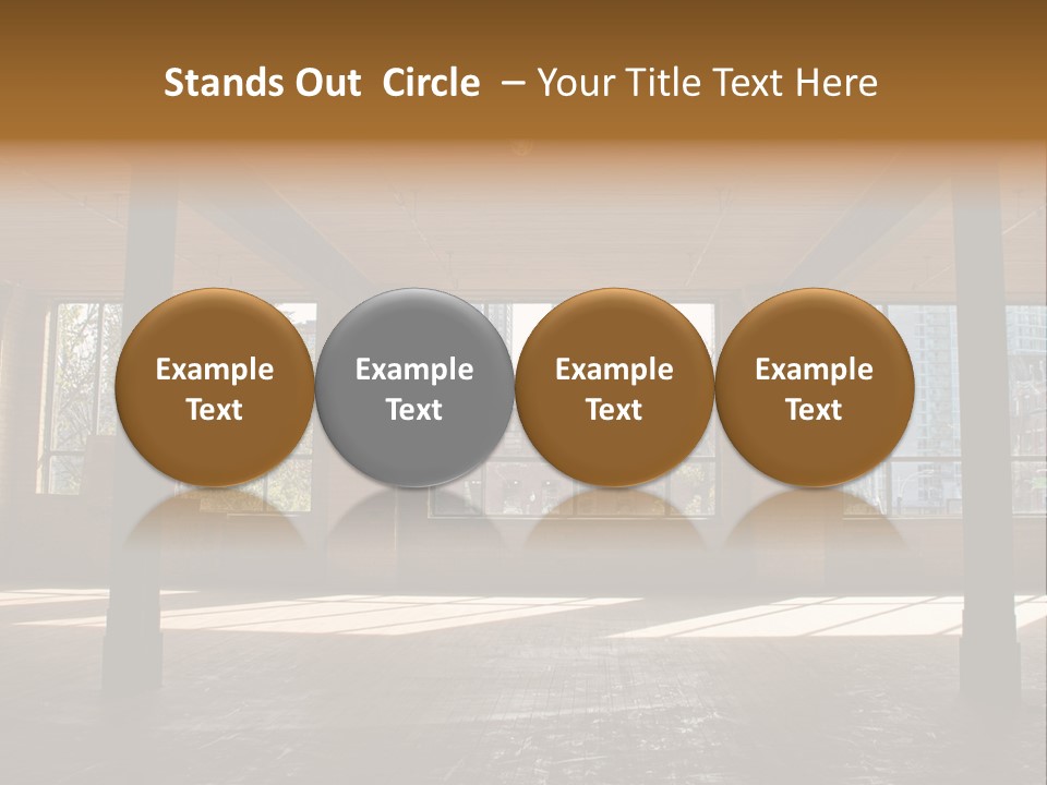 Old Brick Building Is Under Reconstruction For Modern Office Spaces. Downtown Toronto. PowerPoint Template