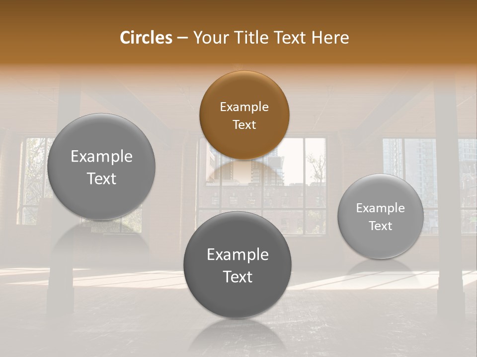 Old Brick Building Is Under Reconstruction For Modern Office Spaces. Downtown Toronto. PowerPoint Template