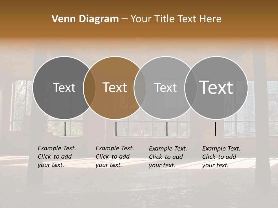 Old Brick Building Is Under Reconstruction For Modern Office Spaces. Downtown Toronto. PowerPoint Template