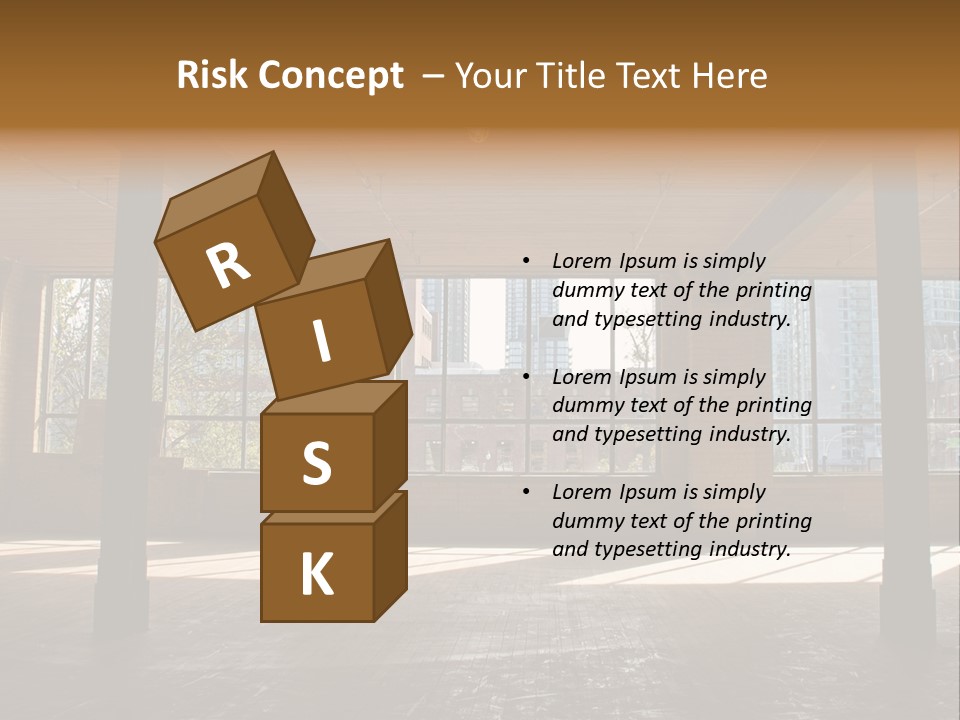 Old Brick Building Is Under Reconstruction For Modern Office Spaces. Downtown Toronto. PowerPoint Template