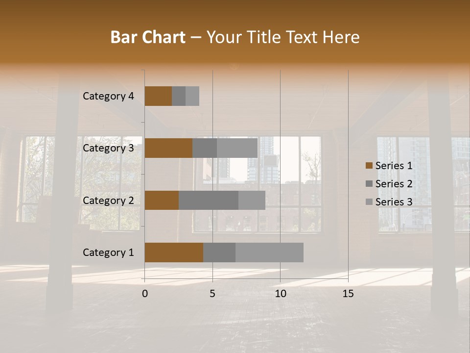Old Brick Building Is Under Reconstruction For Modern Office Spaces. Downtown Toronto. PowerPoint Template