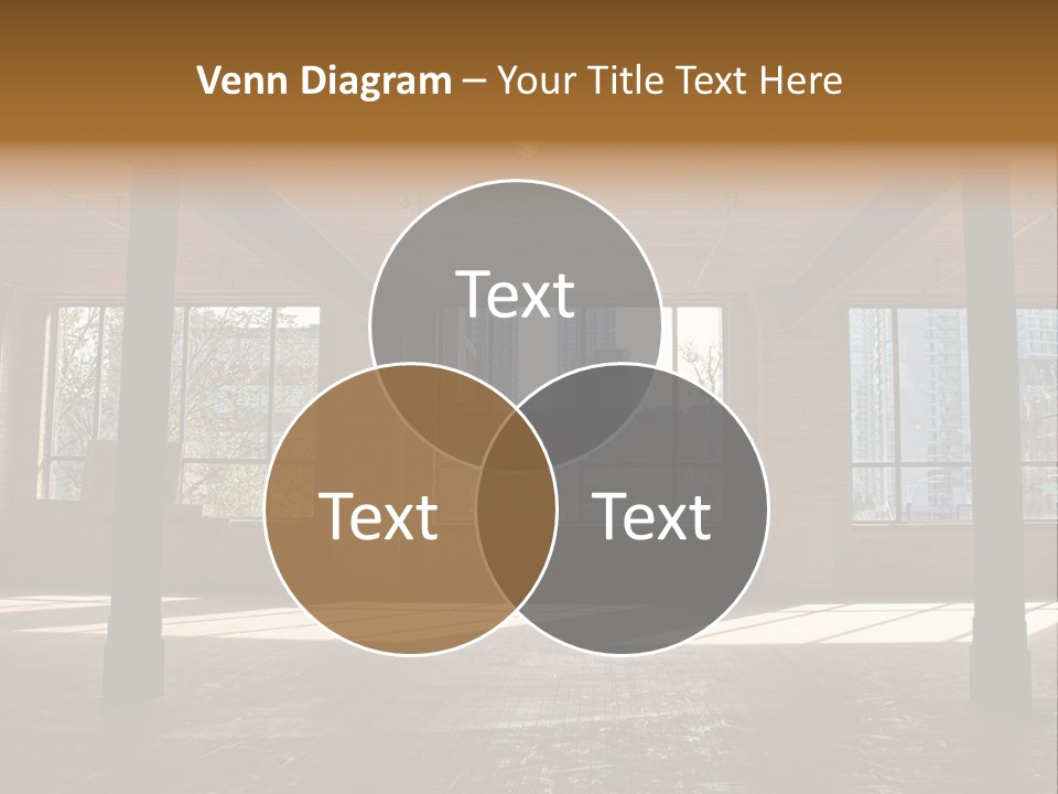 Old Brick Building Is Under Reconstruction For Modern Office Spaces. Downtown Toronto. PowerPoint Template
