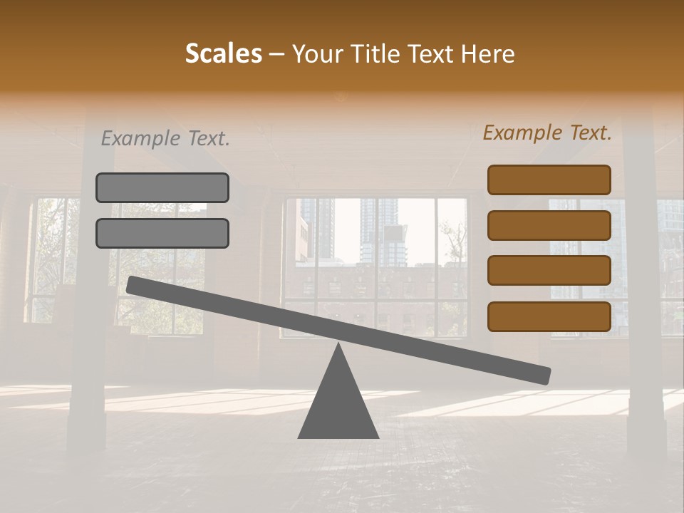 Old Brick Building Is Under Reconstruction For Modern Office Spaces. Downtown Toronto. PowerPoint Template
