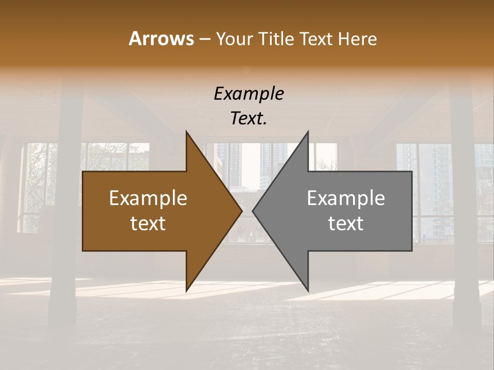 Old Brick Building Is Under Reconstruction For Modern Office Spaces. Downtown Toronto. PowerPoint Template