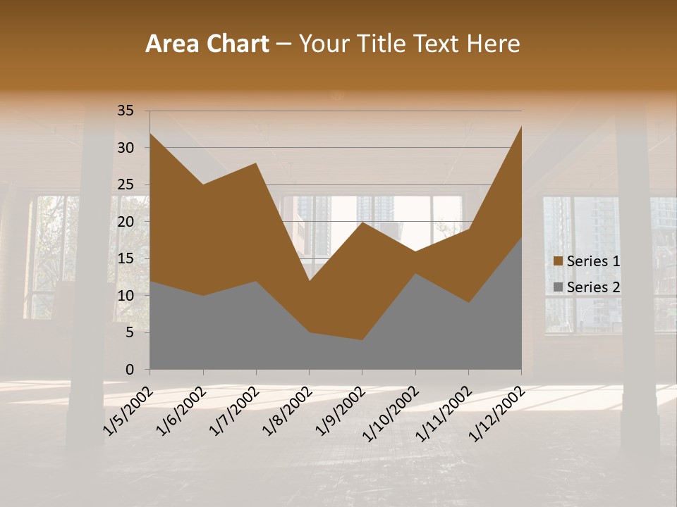 Old Brick Building Is Under Reconstruction For Modern Office Spaces. Downtown Toronto. PowerPoint Template