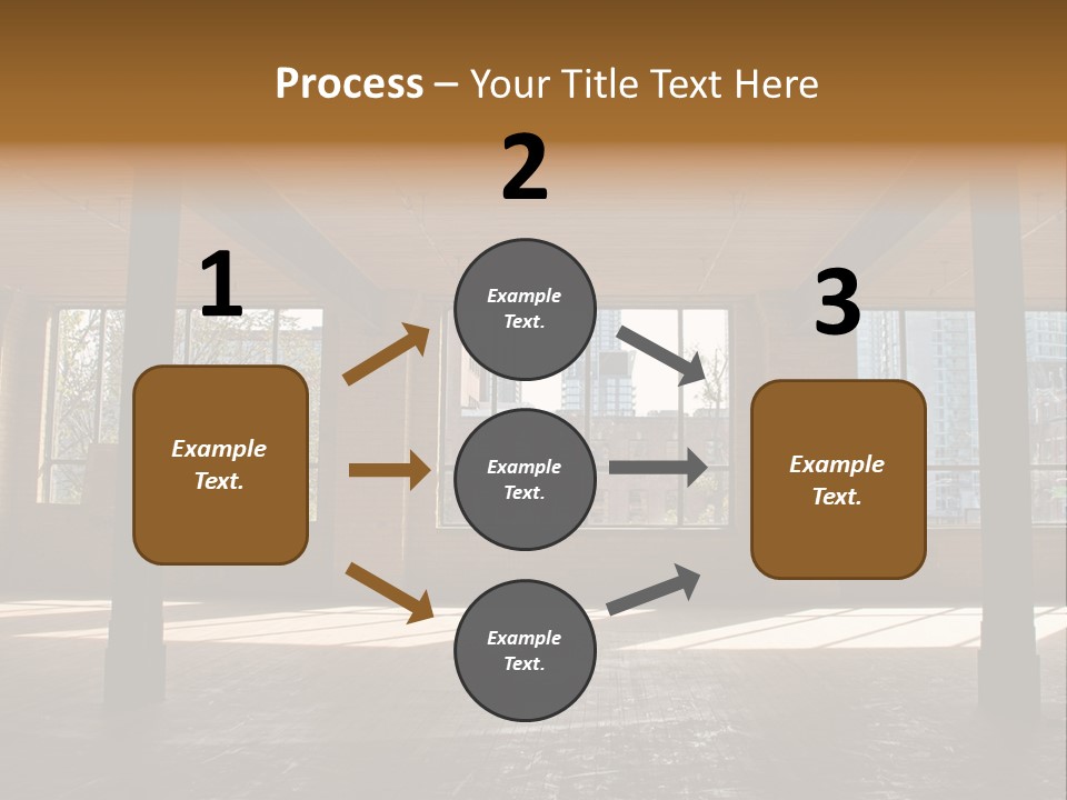 Old Brick Building Is Under Reconstruction For Modern Office Spaces. Downtown Toronto. PowerPoint Template