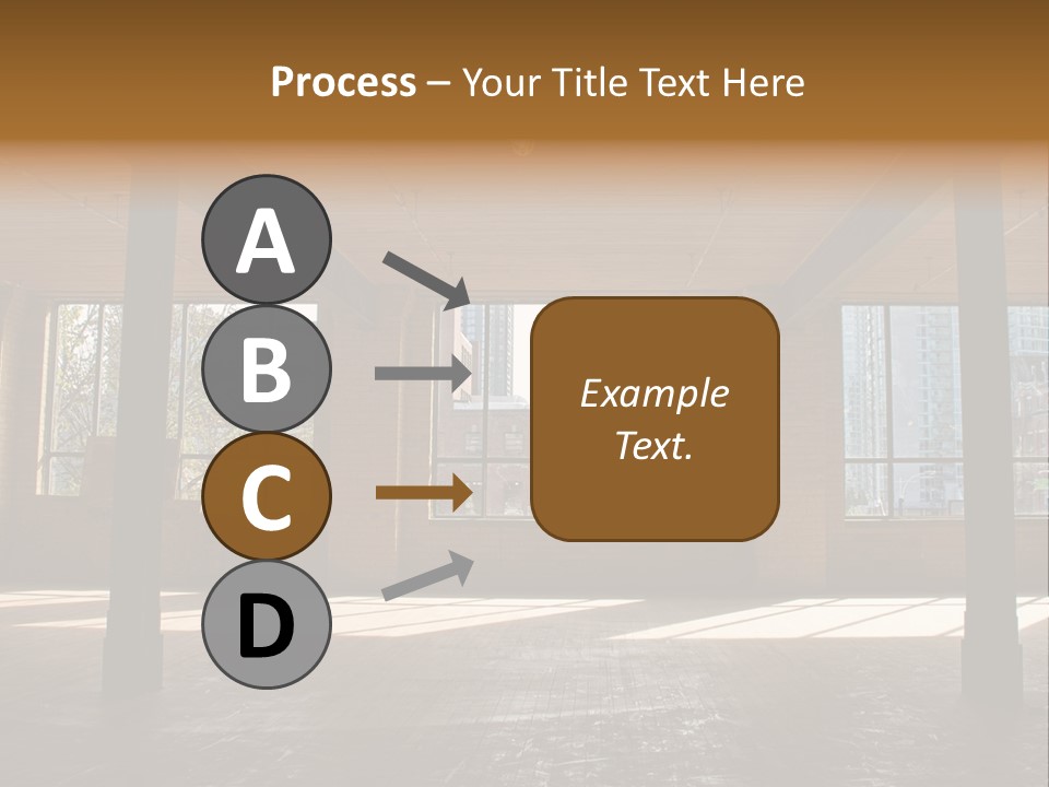 Old Brick Building Is Under Reconstruction For Modern Office Spaces. Downtown Toronto. PowerPoint Template