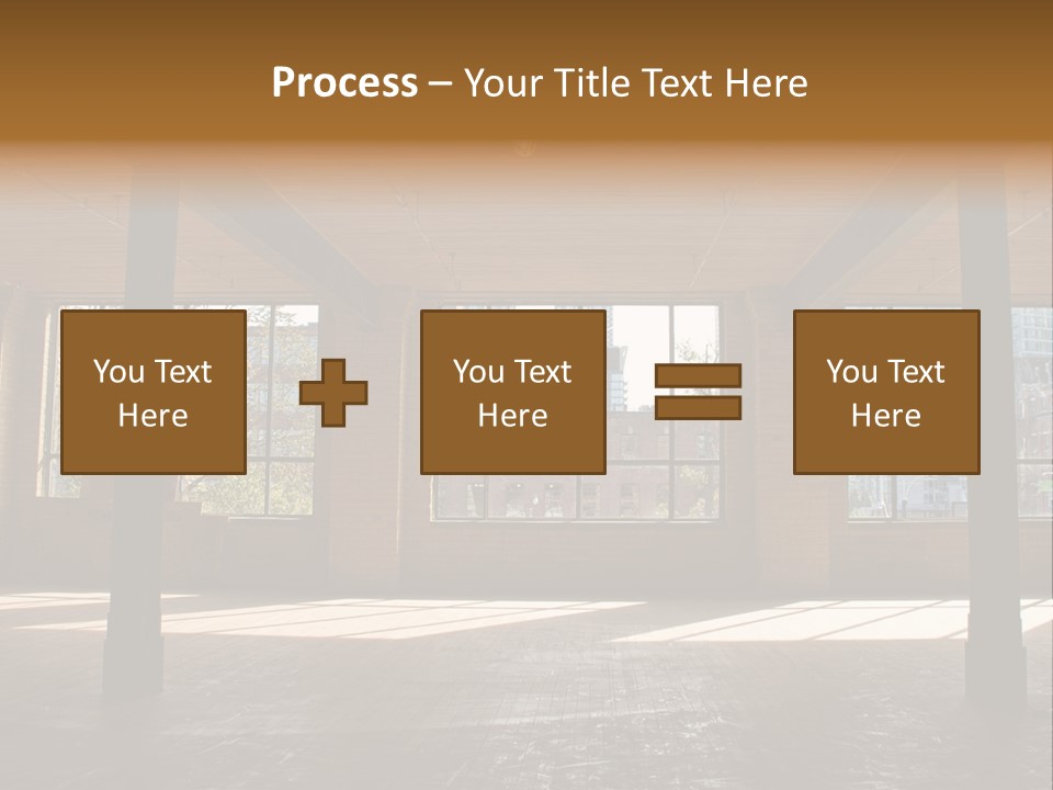 Old Brick Building Is Under Reconstruction For Modern Office Spaces. Downtown Toronto. PowerPoint Template