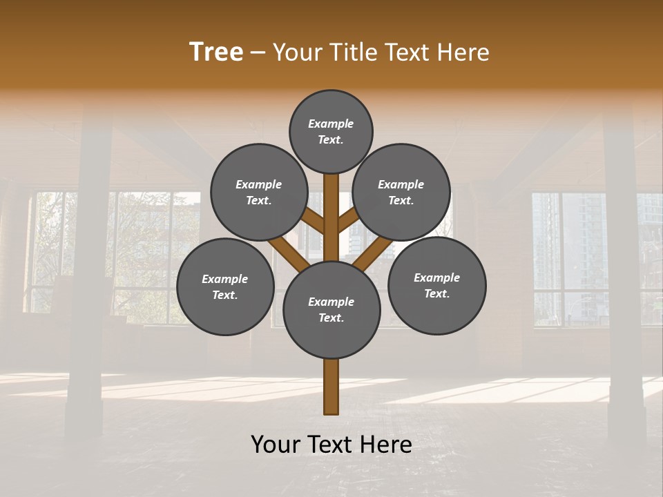 Old Brick Building Is Under Reconstruction For Modern Office Spaces. Downtown Toronto. PowerPoint Template