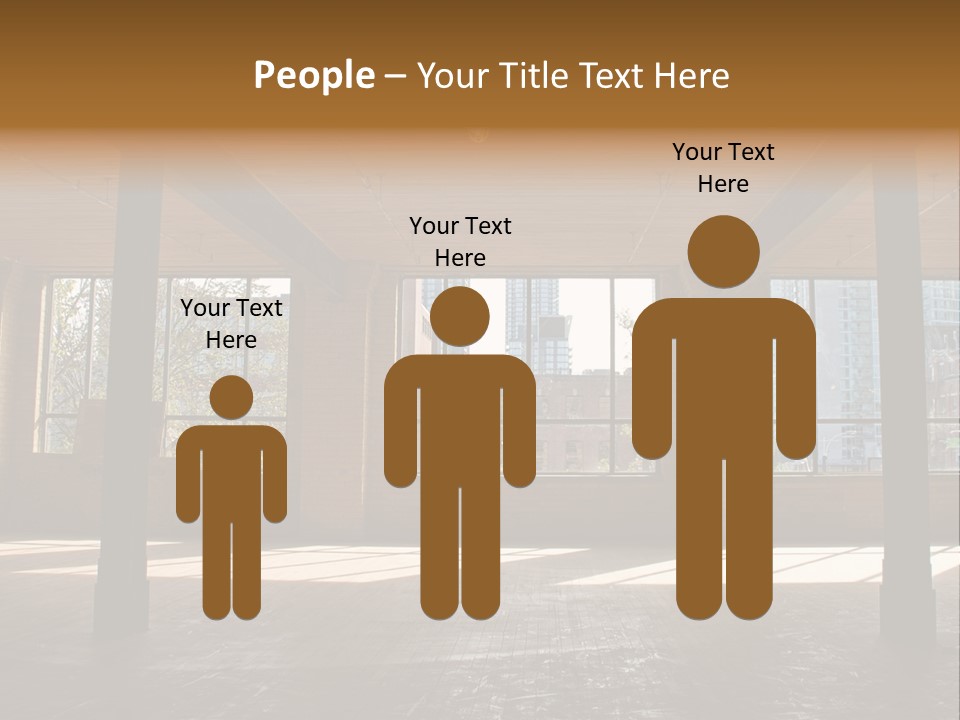 Old Brick Building Is Under Reconstruction For Modern Office Spaces. Downtown Toronto. PowerPoint Template