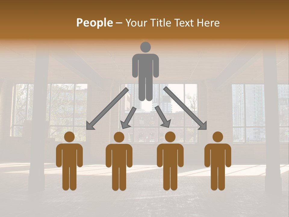 Old Brick Building Is Under Reconstruction For Modern Office Spaces. Downtown Toronto. PowerPoint Template