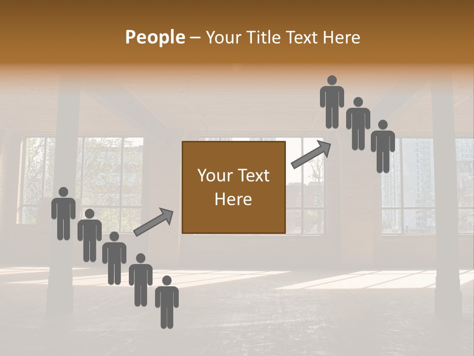 Old Brick Building Is Under Reconstruction For Modern Office Spaces. Downtown Toronto. PowerPoint Template