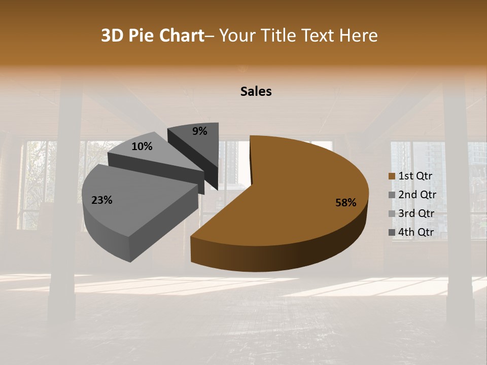 Old Brick Building Is Under Reconstruction For Modern Office Spaces. Downtown Toronto. PowerPoint Template