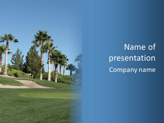 A Neighborhood Golf Course In Las Vegas PowerPoint Template