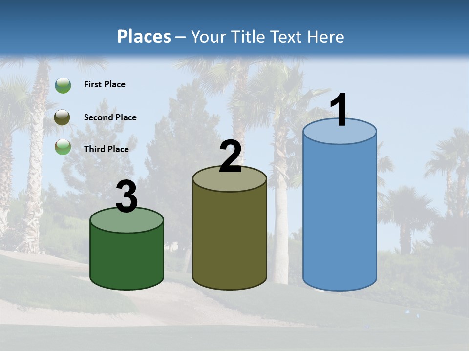 A Neighborhood Golf Course In Las Vegas PowerPoint Template