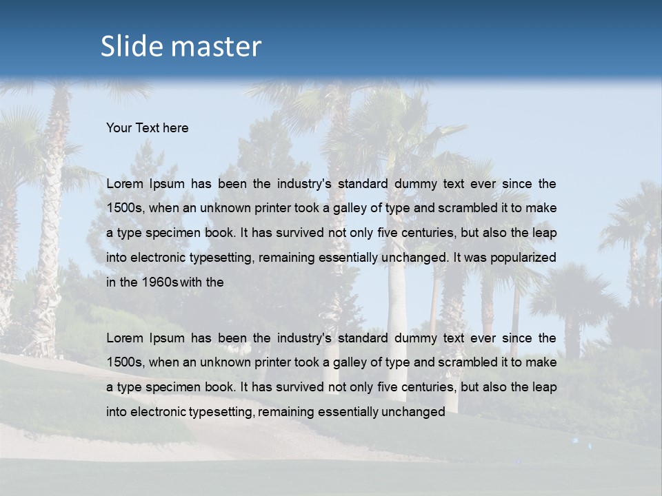 A Neighborhood Golf Course In Las Vegas PowerPoint Template
