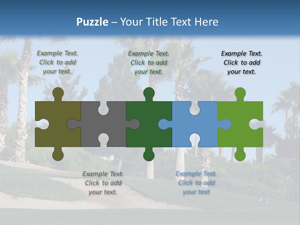 A Neighborhood Golf Course In Las Vegas PowerPoint Template