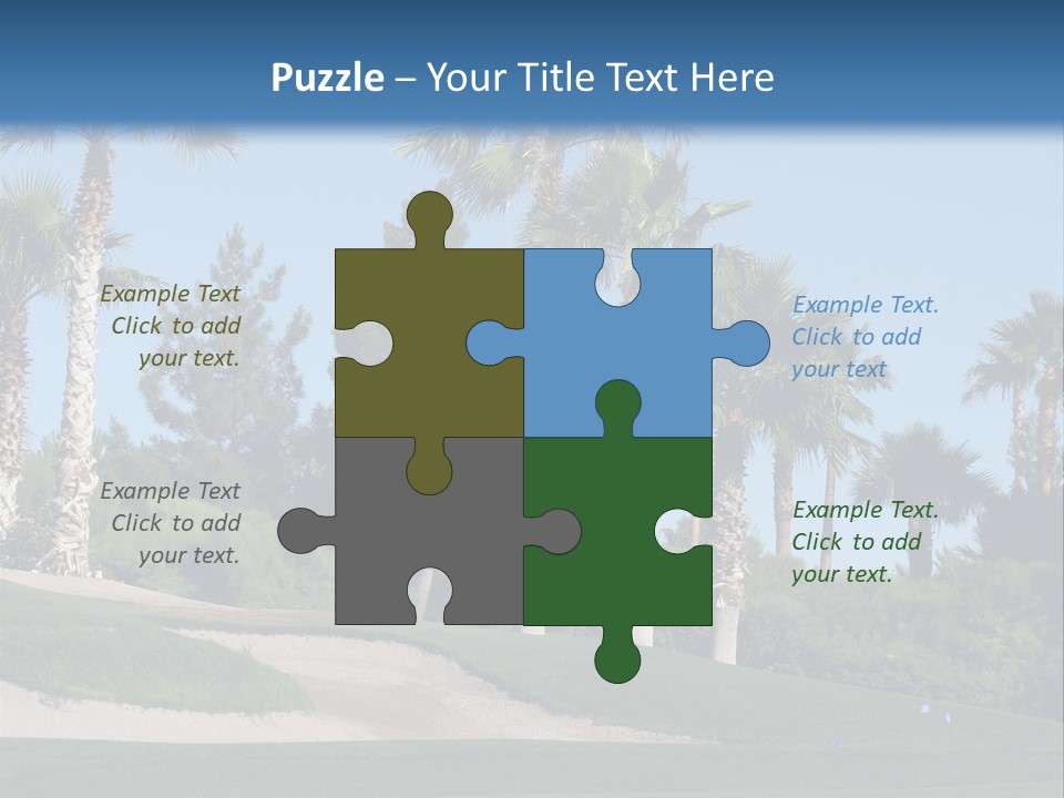 A Neighborhood Golf Course In Las Vegas PowerPoint Template