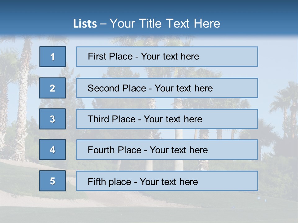 A Neighborhood Golf Course In Las Vegas PowerPoint Template