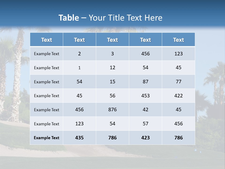 A Neighborhood Golf Course In Las Vegas PowerPoint Template