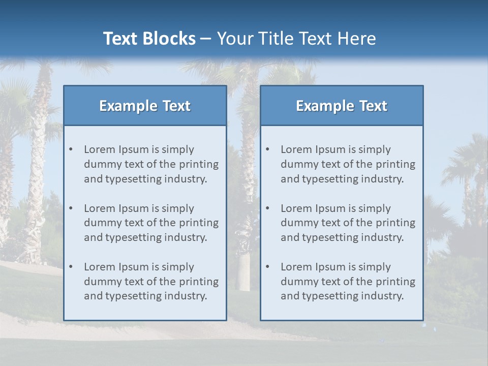 A Neighborhood Golf Course In Las Vegas PowerPoint Template