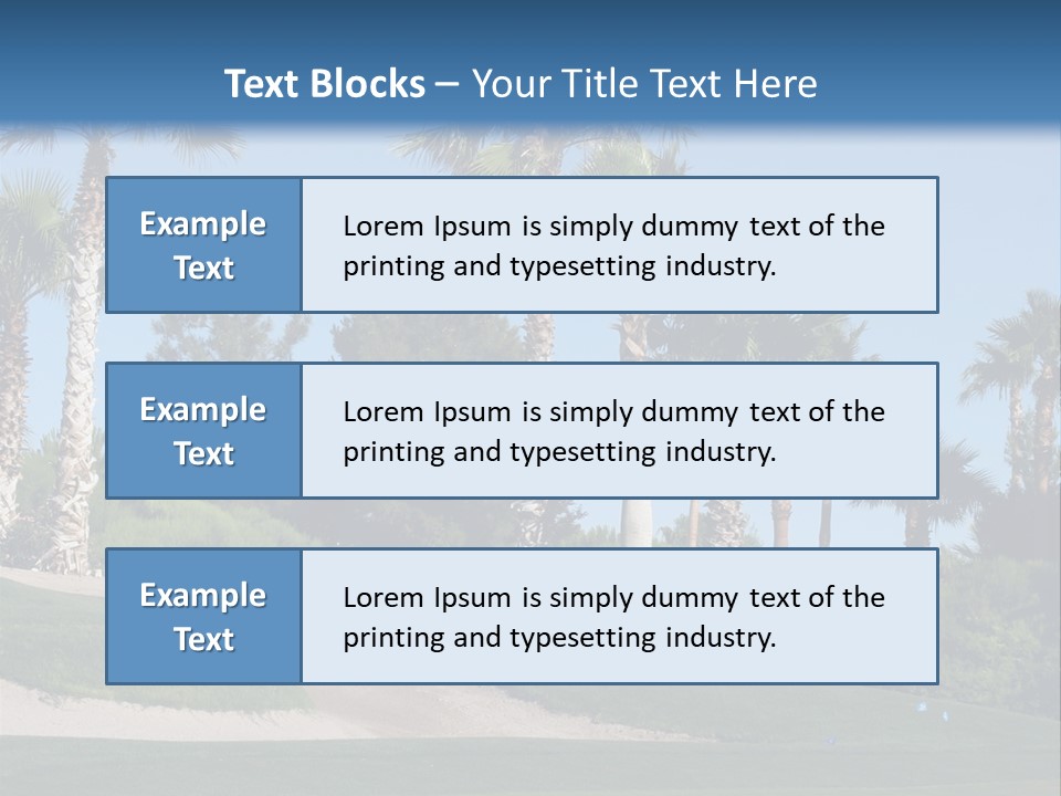 A Neighborhood Golf Course In Las Vegas PowerPoint Template