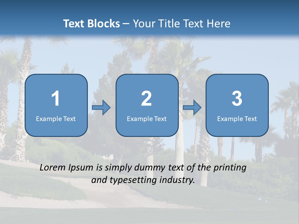 A Neighborhood Golf Course In Las Vegas PowerPoint Template