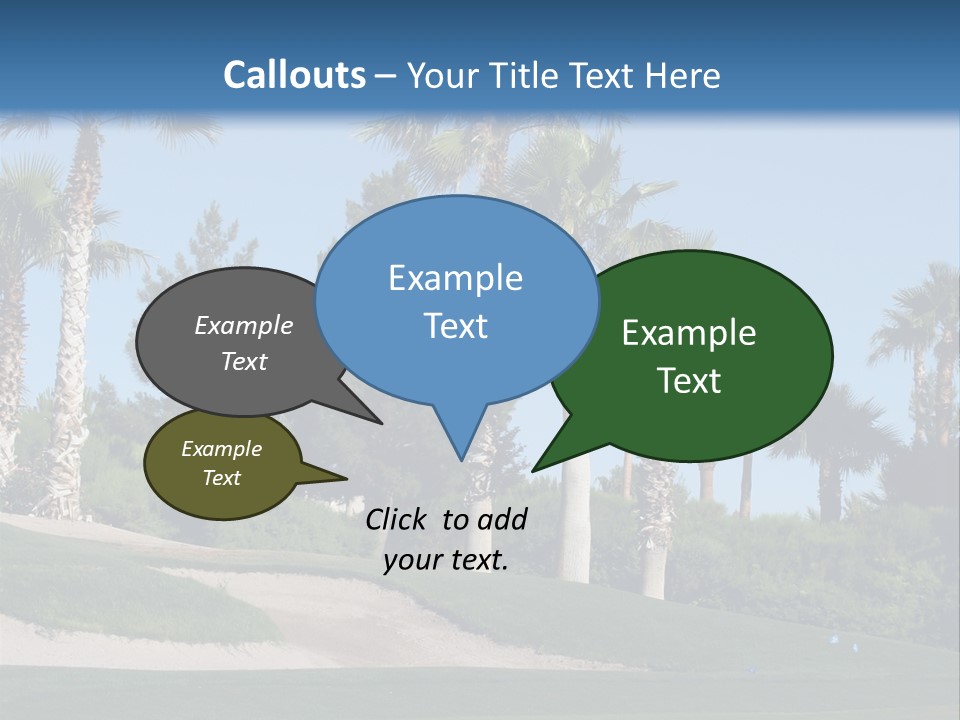 A Neighborhood Golf Course In Las Vegas PowerPoint Template