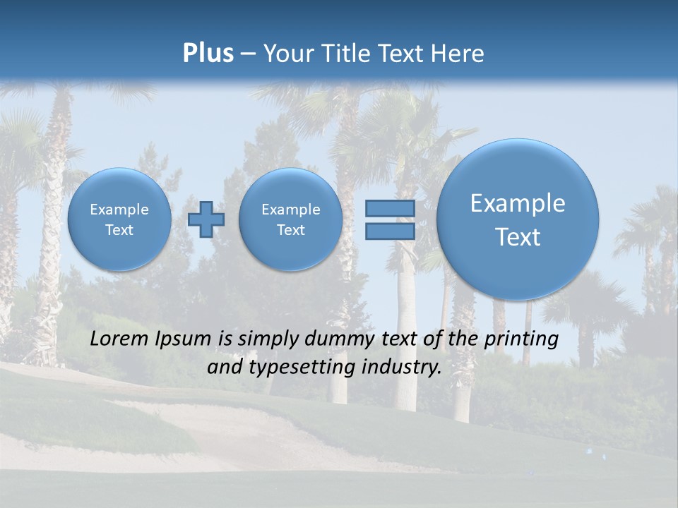 A Neighborhood Golf Course In Las Vegas PowerPoint Template