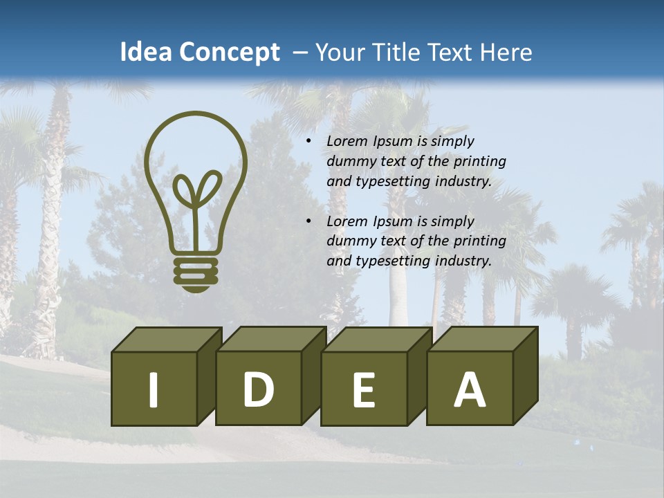 A Neighborhood Golf Course In Las Vegas PowerPoint Template