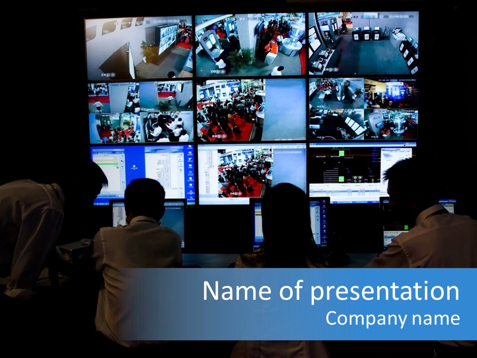 Cctv Security System With Multiple Camera Views In China PowerPoint Template