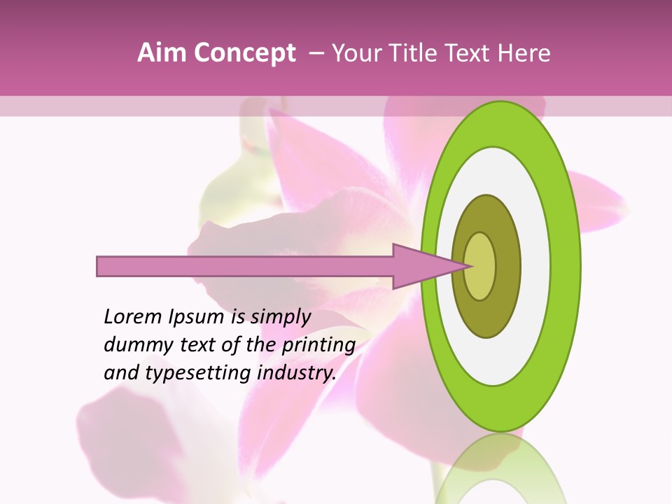 Royal Pink Orchid Isolated On White Background PowerPoint Template