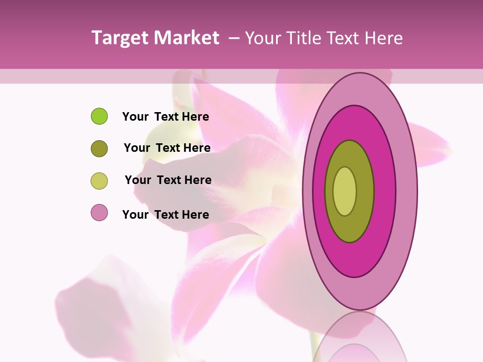 Royal Pink Orchid Isolated On White Background PowerPoint Template