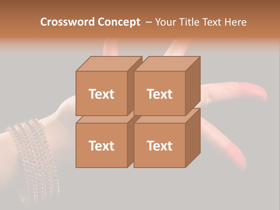 A Woman's Hand With Red Nail Polish On It PowerPoint Template