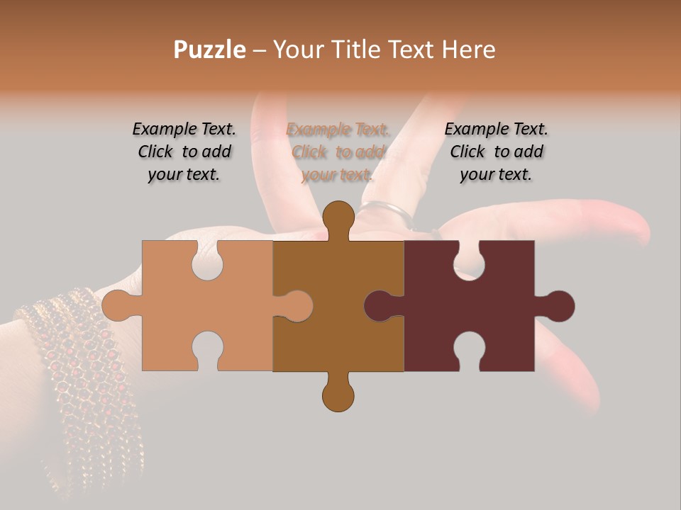 A Woman's Hand With Red Nail Polish On It PowerPoint Template