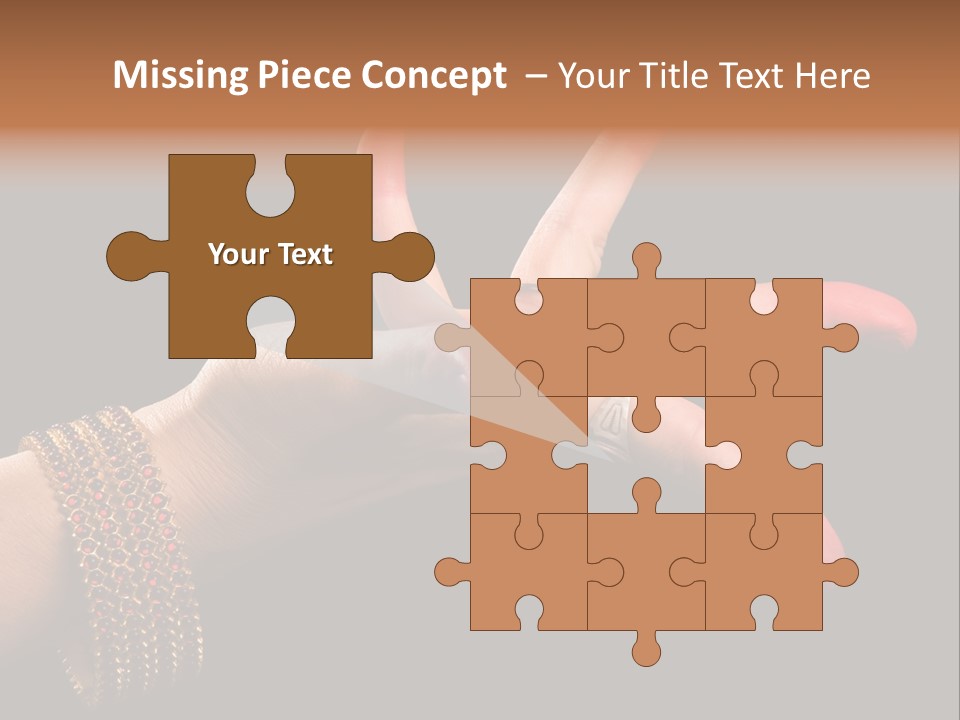 A Woman's Hand With Red Nail Polish On It PowerPoint Template