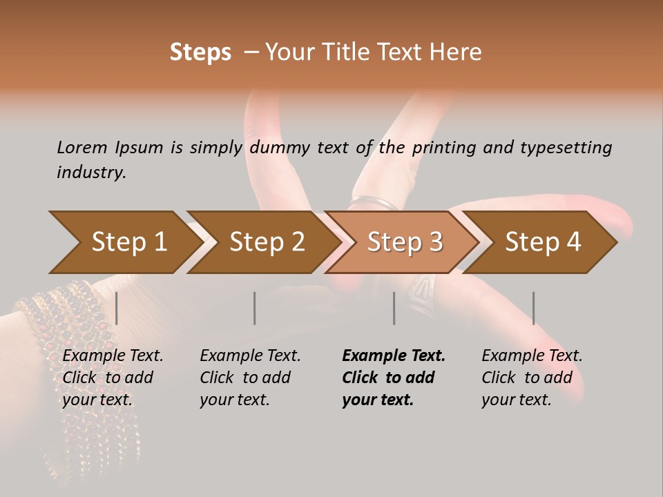 A Woman's Hand With Red Nail Polish On It PowerPoint Template