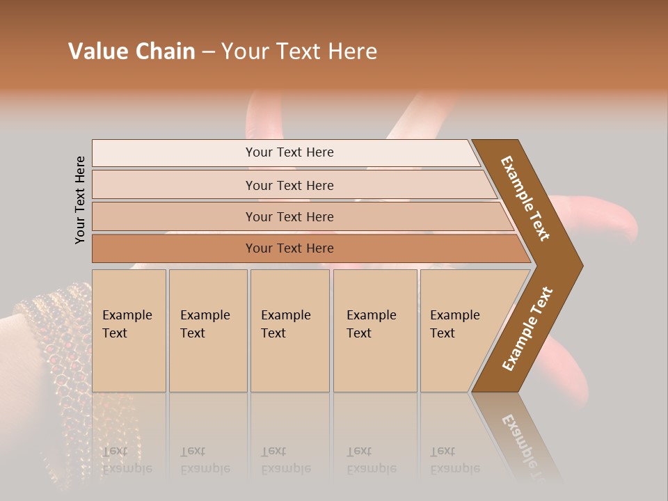A Woman's Hand With Red Nail Polish On It PowerPoint Template