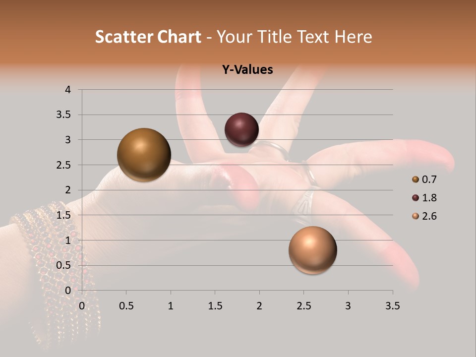 A Woman's Hand With Red Nail Polish On It PowerPoint Template