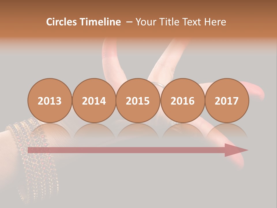 A Woman's Hand With Red Nail Polish On It PowerPoint Template