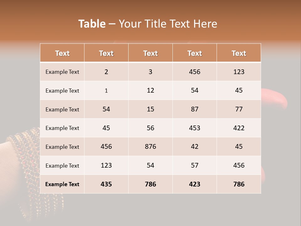 A Woman's Hand With Red Nail Polish On It PowerPoint Template