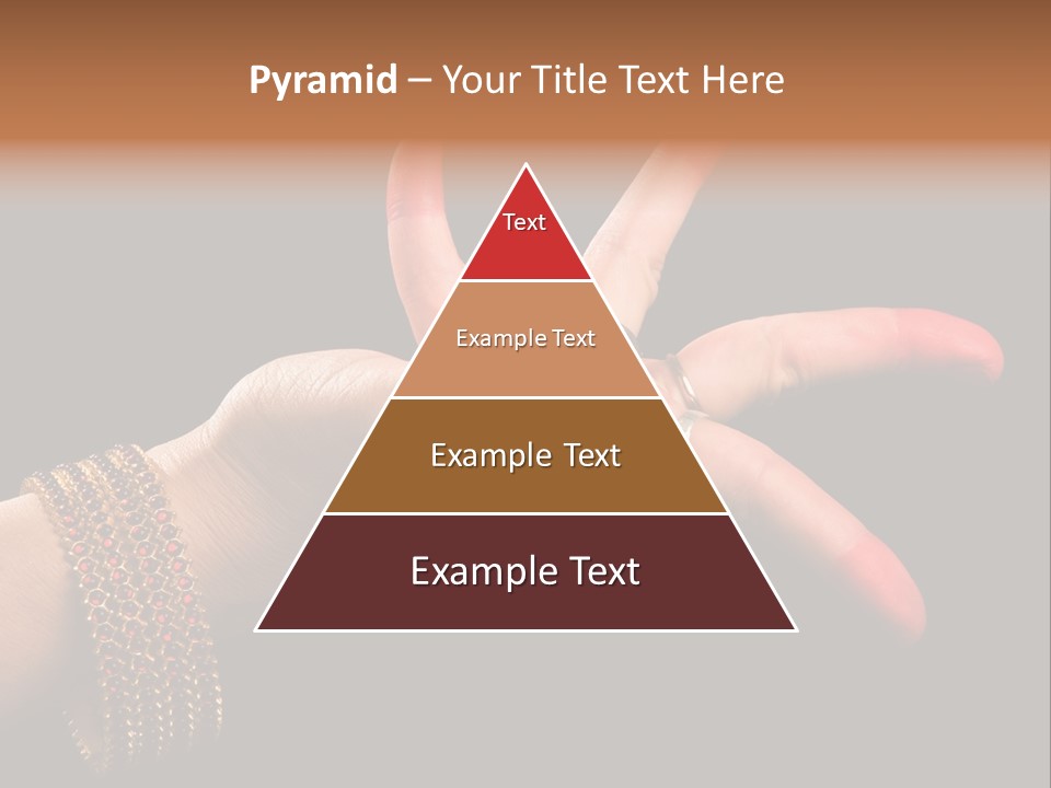 A Woman's Hand With Red Nail Polish On It PowerPoint Template